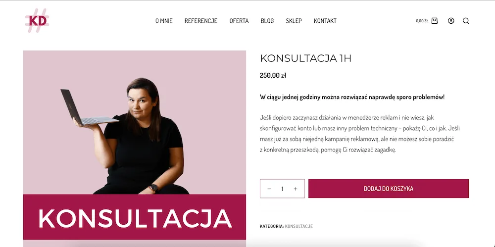 Copywriting dla Oli Kolak