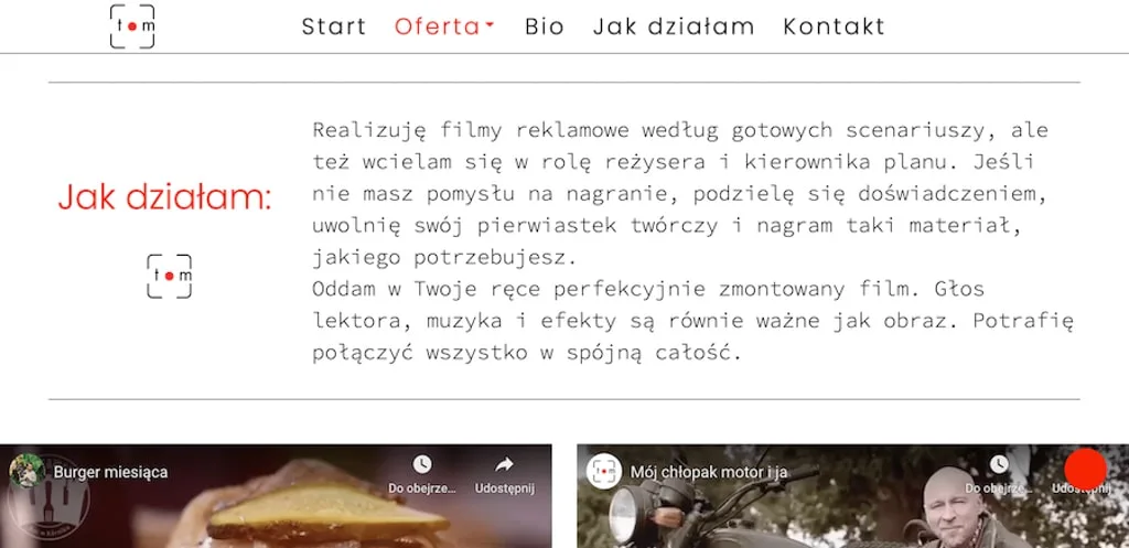 Copywriting dla fotografa Tomka Siudy